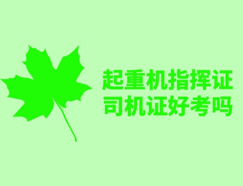 起重机指挥证司机证好考吗